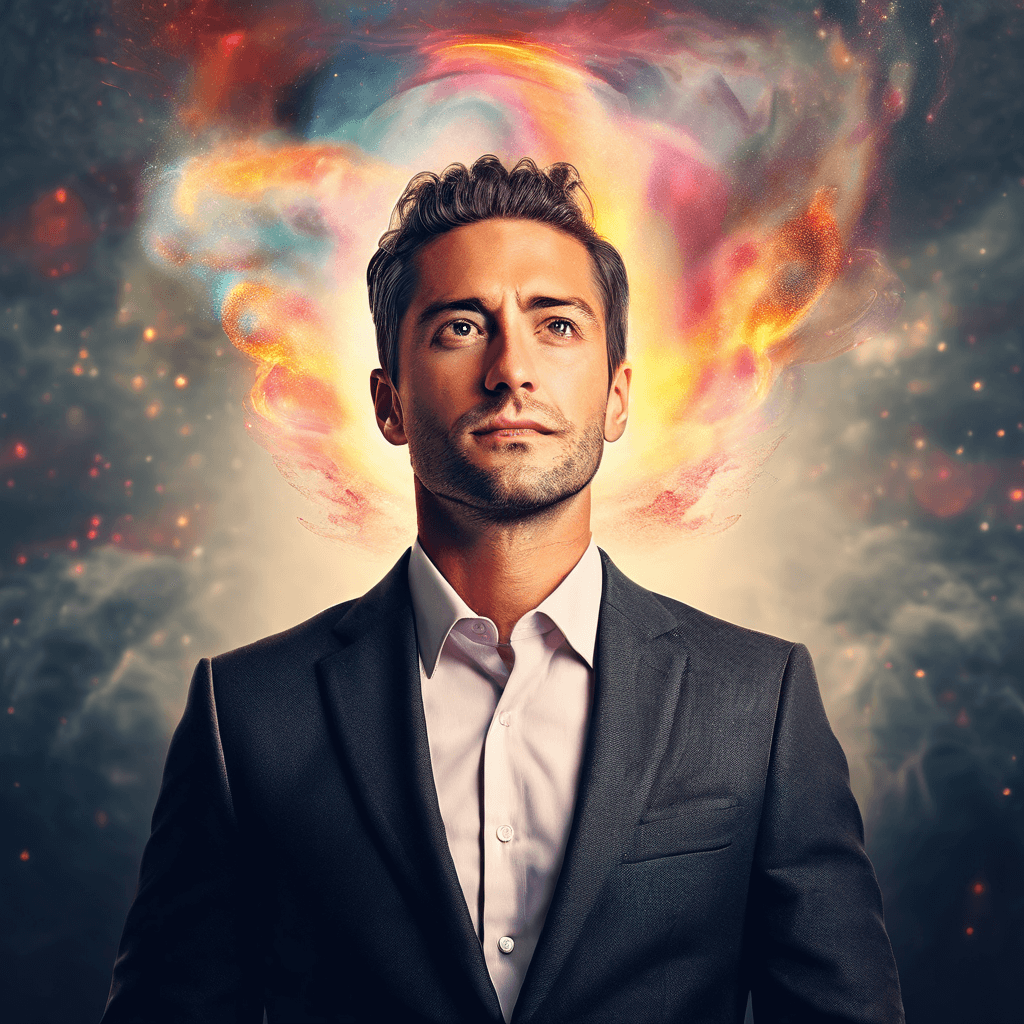 Man using intuition